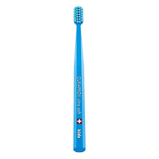 Curaprox CS Kids Toothbrush– for Children Aged 4–12 | Ultra-Soft Gentle Cleaning | 5,500 Curen® filaments | Single Pack | Random Color