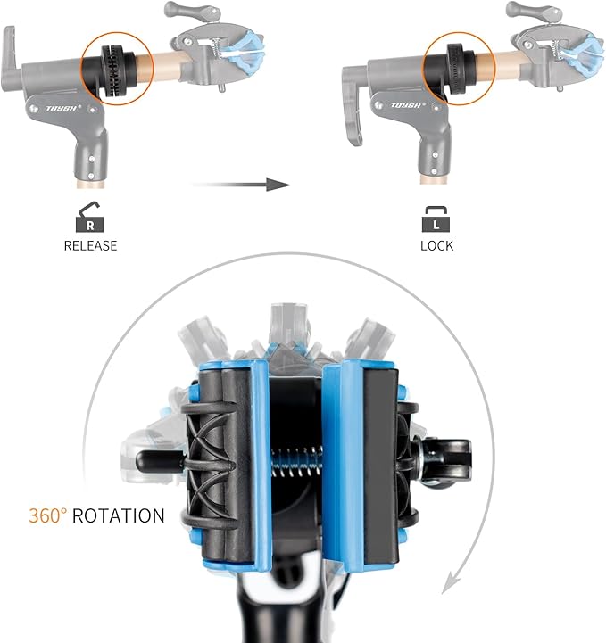 Bike Repair Stand -Shop Home Bicycle Mechanic Maintenance Rack，bike rack (golden（three legs）)-StrideForce Fitness