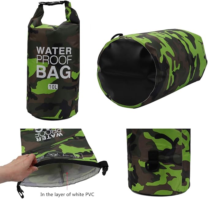 Waterproof Dry Bag 2L/5L/10L/15L/20L/30L, Roll Top Sack Keeps Gear Dry for Kayaking, Rafting, Boating, Swimming, Camping, Hiking, Beach, Fishing with Free Waterproof Phone Case-StrideForce Fitness