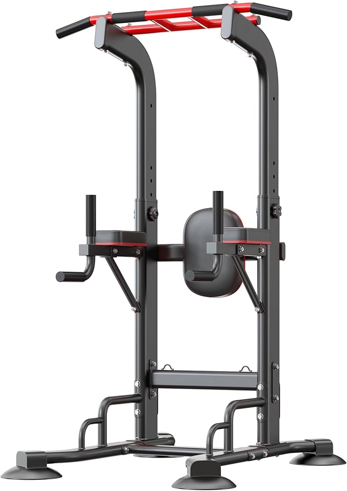 sogesfurniture Adjustable Dip Station & Pull Up Bar – Heavy Duty Calisthenics Workout Equipment for Home Gym, Multi-Function Fitness Training with Push Up Handles, Dips, Pull Ups & Push Ups-StrideForce Fitness