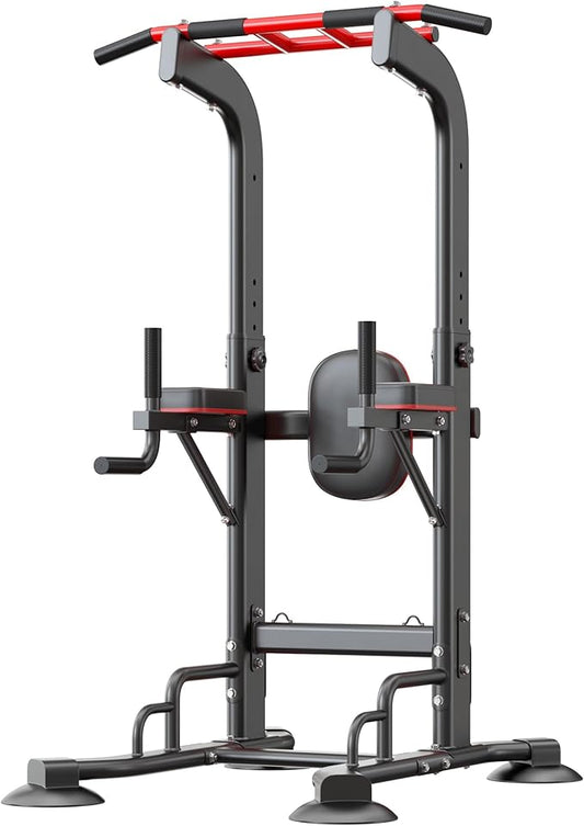 sogesfurniture Adjustable Dip Station & Pull Up Bar – Heavy Duty Calisthenics Workout Equipment for Home Gym, Multi-Function Fitness Training with Push Up Handles, Dips, Pull Ups & Push Ups-StrideForce Fitness