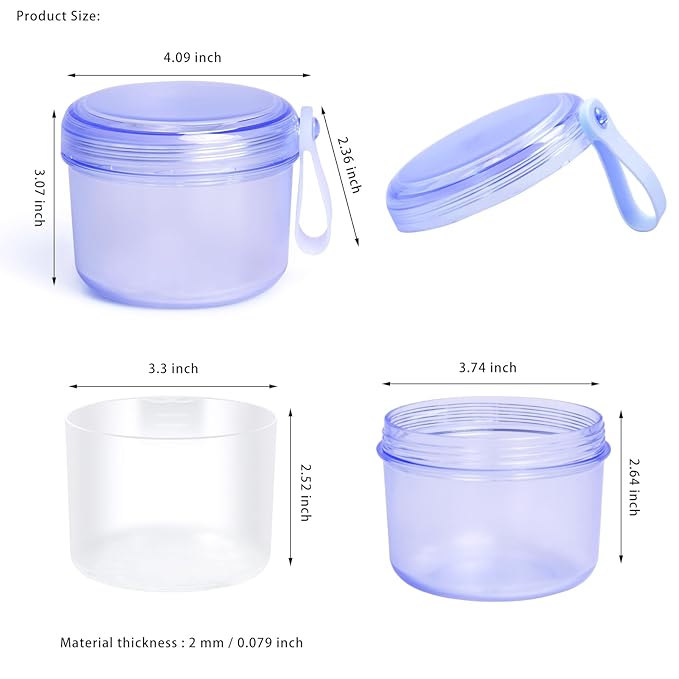 Large Denture case, No-Leak Denture Bath Box Denture Cup, Retainer Cleaning Box, Complete Clean Care for Dentures, Clear Braces, Mouth Guard, Night Guard & Retainers (transparent blue)