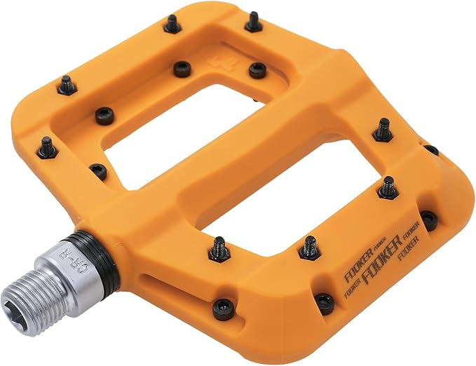 FOOKER MTB Pedals Mountain Bike Pedals 3 Bearing Non-Slip Lightweight Nylon Fiber Bicycle Platform Pedals for BMX MTB 9/16"-StrideForce Fitness