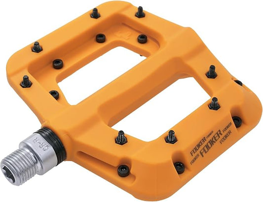 FOOKER MTB Pedals Mountain Bike Pedals 3 Bearing Non-Slip Lightweight Nylon Fiber Bicycle Platform Pedals for BMX MTB 9/16"-StrideForce Fitness