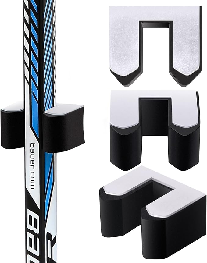 Yousoontic Hockey Stick Holder Wall Mount, 1-6 Stick Capacity, Ice and Field Hockey Organizer (Decor & Storage 2-in-1) for Home Garage Room Office Sports Decoration-StrideForce Fitness