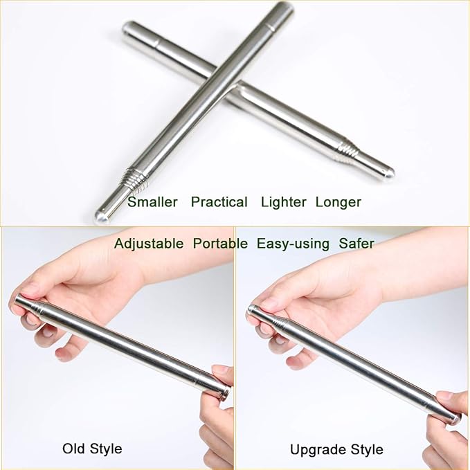 Light Weight Super Endurance Belly Dance Wings Telescopic Stick, Stainless Steel Telescopic Rod Cat Noir Stick-StrideForce Fitness