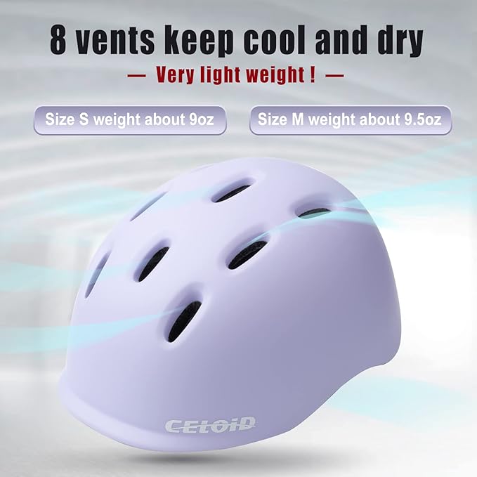 Kids Bike Helmet,Toddler Cyling Helmets for Ages 5-8-9-10-12-14-16Years Youth Boys & Girls,Child Adjustable Multi-Sport Bicycle Skateboard Roller Skate Scooter Balance Skateboarding Helmet-StrideForce Fitness