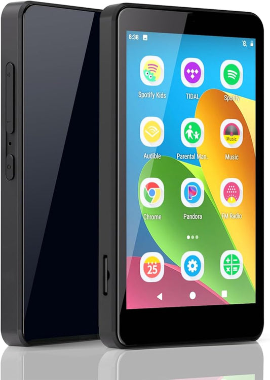 MP3 Player for Kids with Spotify, Parental Controls, Spotify Kids, Audible, Amazon Music, Libby, 4.0" IPS Kids MP4 Music Player Up to 512GB (Black)-StrideForce Fitness