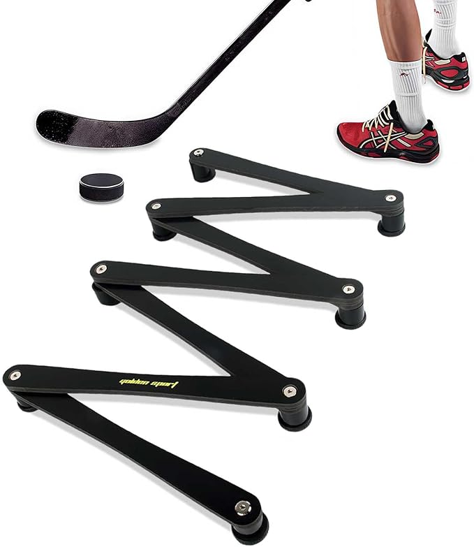 Lightweight Hockey Stick Handling Training Equipment for Enhanced Handling, for Puck Control - Solid, Portable, Durable and Multi-Angle Adjustable, Black-StrideForce Fitness