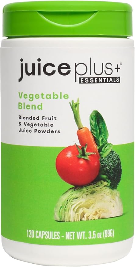 Juice Plus+ Vegetable Blend: with Broccoli, Parsley, Tomato & More - Plant-Based, Vegan, Gluten-Free, Non-GMO, Kosher - for Heart, Immune, Cognitive & Skin Health - 1 Bottle (60 Servings)-StrideForce Fitness
