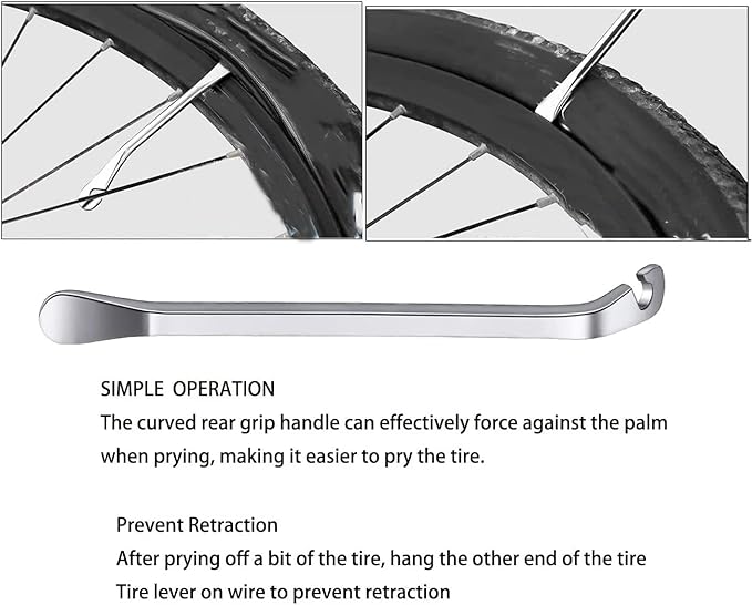 Bicycle Spoke Tension Meter Wrench Repair Tool Set, 8pcs Adjustment Bike Bicycle Spoke Indicator Tensiometer Wrench, Wheel Repair Tool W/Valve Wrench/Spoke Wrench/Tire Lever/Hex/Socket Wrench-StrideForce Fitness