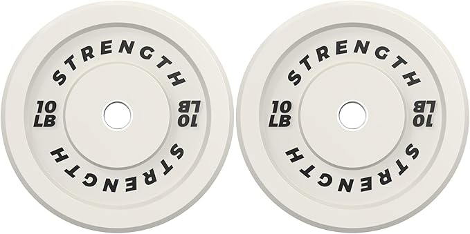 Premium Color-Coded Rubber Bumper Plates Set - 2 Inch Olympic Weight Plates for Home Gym Cross and Strength Training-StrideForce Fitness