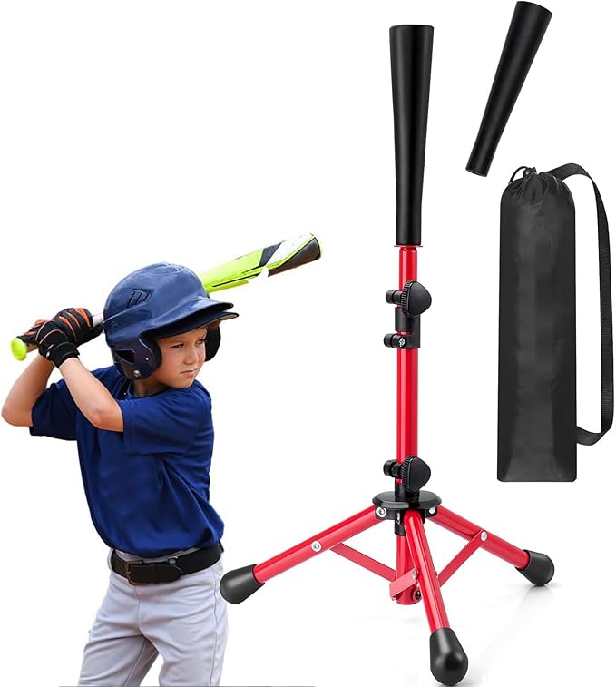 Baseball Tee for Kids,Batting Tee,Softball Tee,tee Stand, Youth Hitting Tee,Teeball Tee,Travel Tee,Easy Adjustable Height 20.5-30.2inch-StrideForce Fitness