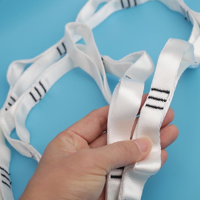 2PCS 5.9ft Long Nylon Daisy Chain Straps for Aerial Yoga Hammock Swing Adjustable Aerial Silk Extender Hanging Rope for Aerial Yoga Belts 180cm-StrideForce Fitness