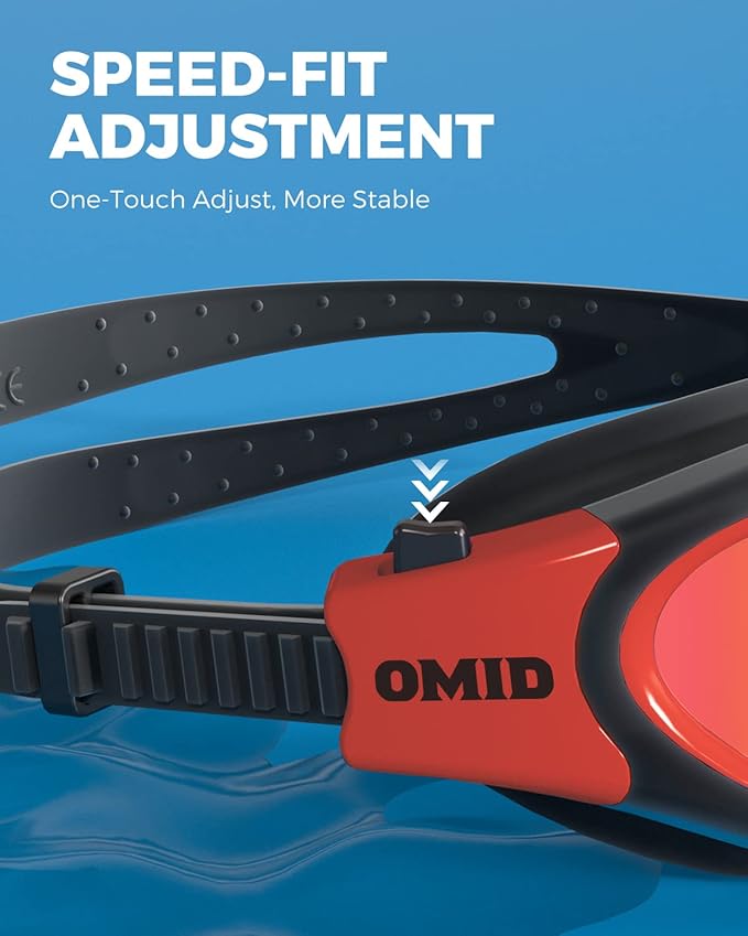 OMID Swim Goggles, P2 Polarized Swimming Goggles for Men Anti-fog Goggles Swimming for Adult Women-StrideForce Fitness