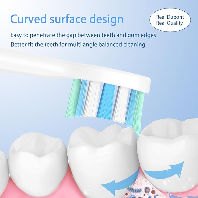 Replacement Toothbrush Heads for Philips Sonicare Replacement Heads, Electric Replacement Brush Head Compatible with Phillips Sonicare Electric Toothbrushes, 8 Pack