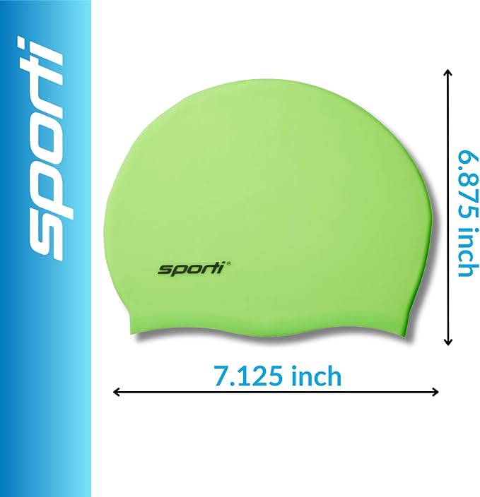 Sporti Silicone Swim Cap for Kids, Unisex Youth Swimming Cap, Protection Bathing Caps for Your Children, Aged 2-10-StrideForce Fitness