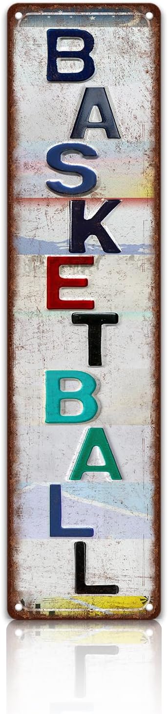 Vintage Sport Street Sign Basketball Wall Decor Metal Tin Signs Poster-StrideForce Fitness