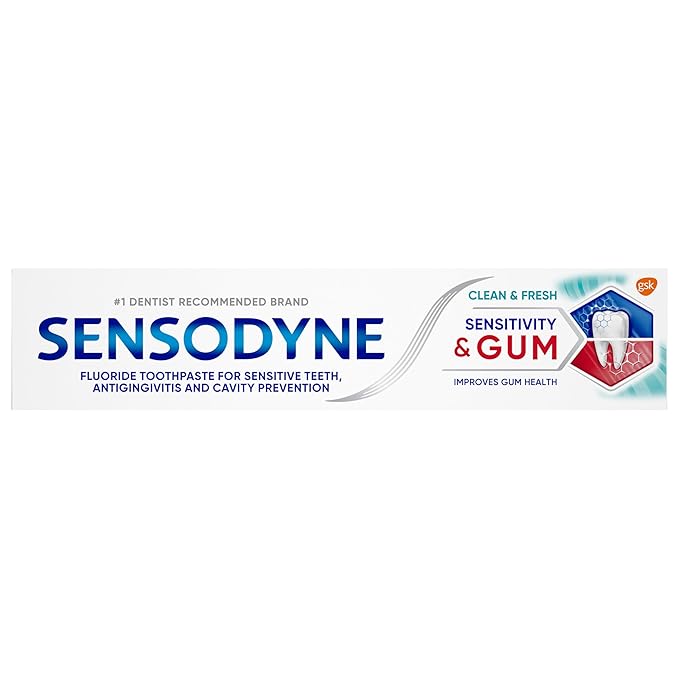 Sensodyne Sensitivity & Gum Sensitive Toothpaste for Gingivitis, Sensitive Teeth Treatment, Clean & Fresh - 3.4 oz (pack of 4)