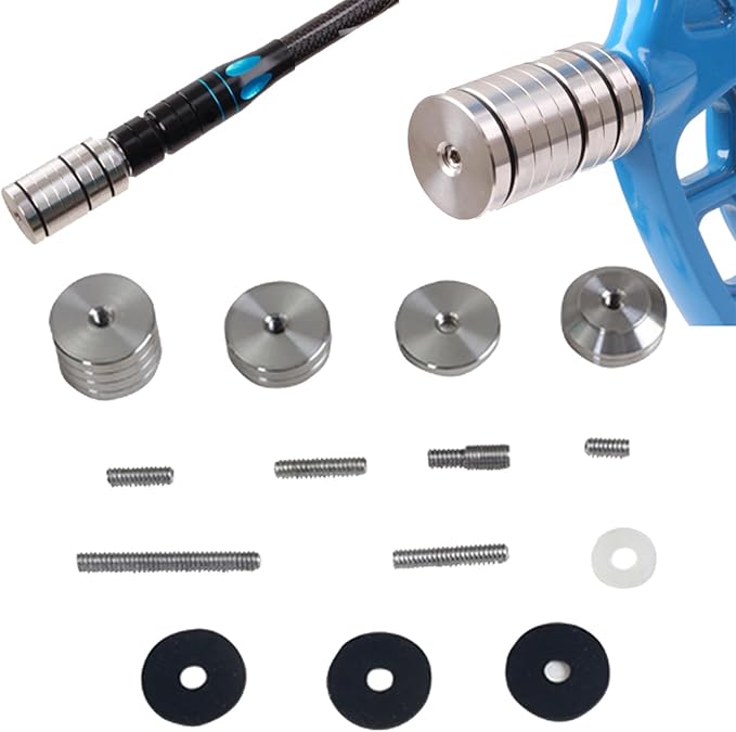 SPG Archery Bow Stabilizer Weights - Detachable Archery Stabilizer Weight Kit Universal 5/16 Thread Archery Barebow Weight Recurve Bow Weight for Compound Bow Recurve Bow Balance Bar-StrideForce Fitness