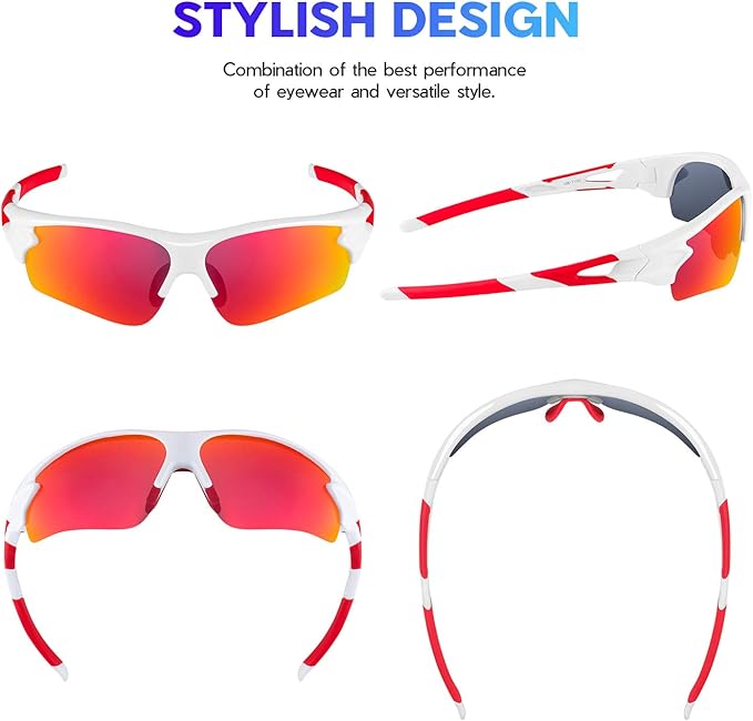 BEACOOL Polarized Sports Sunglasses for Men Women Youth Baseball Fishing Cycling Running Golf Motorcycle Tac Glasses UV400-StrideForce Fitness