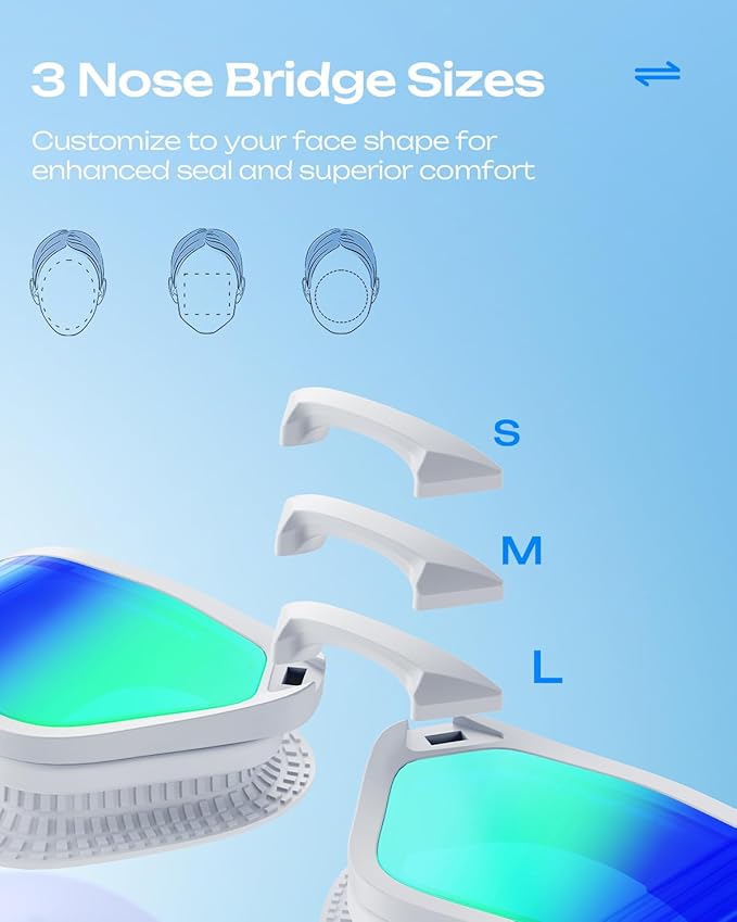 Swim Goggles, Unisex Adult Swimming Goggles for Men Women Youth - Anti Fog, Anti UV, No Leakage, HD Wider View-StrideForce Fitness