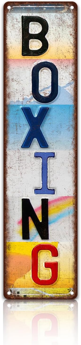 Vintage Sport Street Sign Boxing Wall Decor Metal Tin Signs Poster-StrideForce Fitness