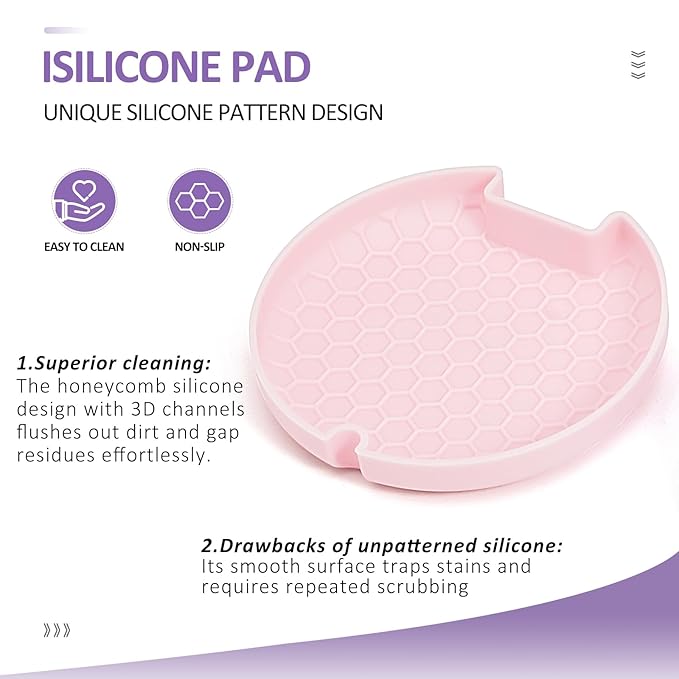 Retainer Case with Mirror,Slim Aligner Case with Vent Holes,Cute Dental Brace Box with Retainer Removal Tool and Brush (Purple Pink)