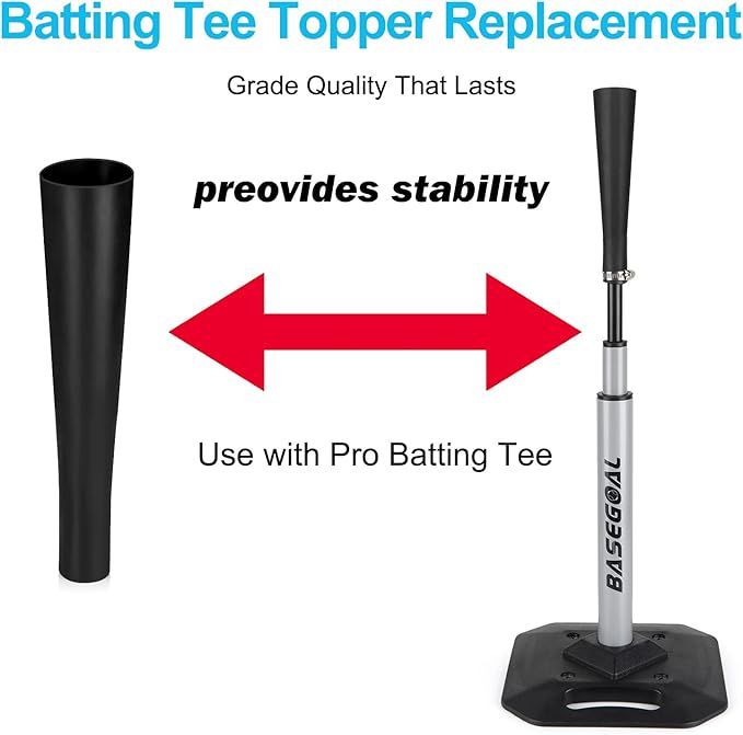 Baseball & Softball Batting Tee,Portable Hitting Tee,with Heavy Duty Base,Flexible Rubber Top,Adjustable Height-StrideForce Fitness