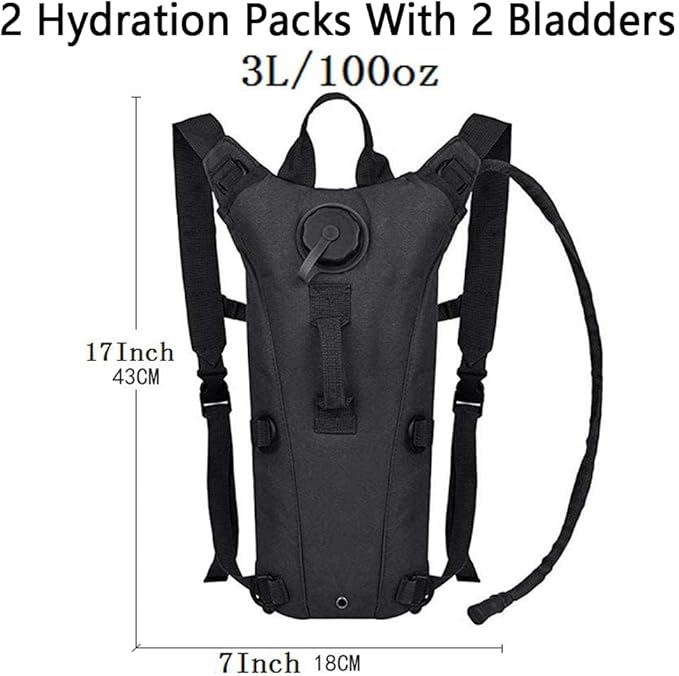 ATBP Running Hydration Vest Pack Tactical 3L Water Bladder Backpack Bag for Cycling Marathon Hiking Daypack Men & Women-StrideForce Fitness
