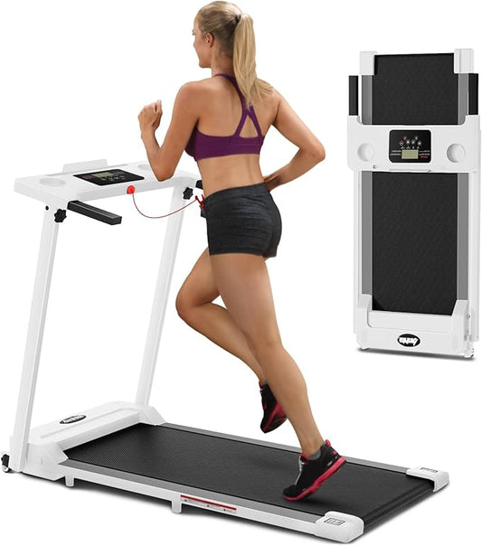 Portable Foldable Treadmills for Home, Small Folding Treadmill for Home Office with 300 LBS Capacity, Walking Running Exercise Electric Compact Treadmill with LED Display-StrideForce Fitness