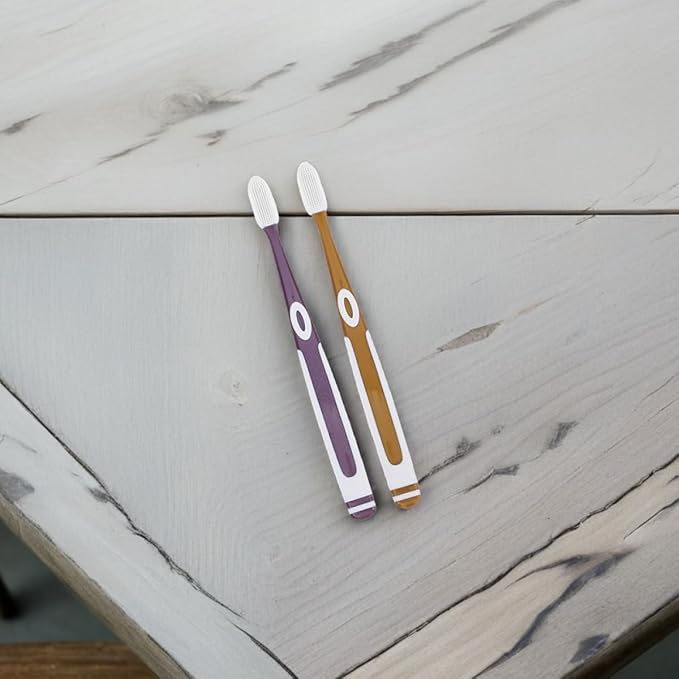 8PCS Soft Bristle Toothbrushes for Adults Family Pack Silicone Heads with Ultra-Soft Bristles Gentle Sensitive Teeth and Gums Portable Travel Tooth Brushes in Colors