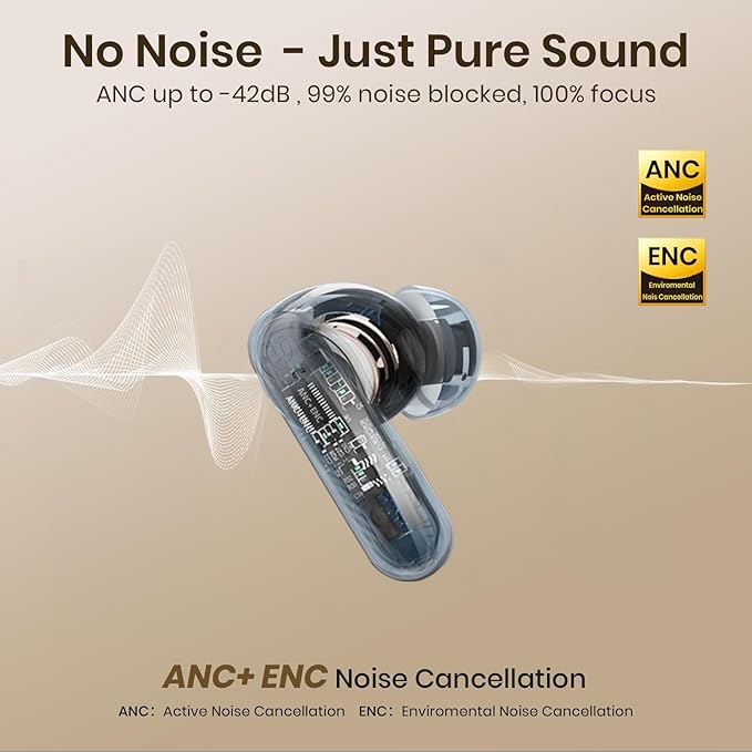 Wireless Earbuds 2025 Bluetooth Headphones 100H Playtime Ear Buds in-Ear Bluetooth Earbuds 5.4 Headphones Deep Bass Stereo Active Noise Cancelling IP5 Waterproof Earphones for Android iOS-StrideForce Fitness