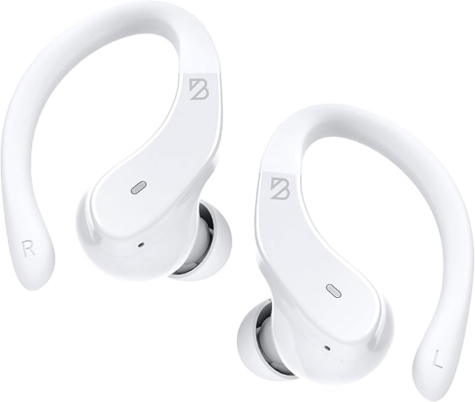 Back Bay Audio - Runner's Wireless Earbuds Bluetooth Headphones for Sports, Hook Over The Ear Buds, Deep Bass, Wrap Around Earphones with Earhooks for Running, Workout Wireless Headphones for The Gym-StrideForce Fitness