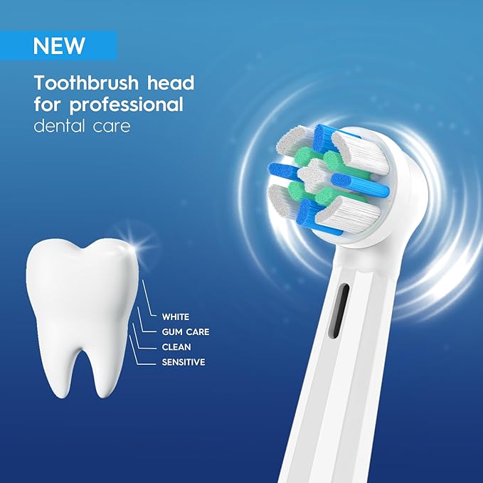 IO Replacement Heads Compatible with Braun Oral B iO 2/3/4/5/6/7/8/9/10 Series Electric Toothbrushes, IO Brush Heads Compatible with Oral B iO for Teeth Clean (6 White)