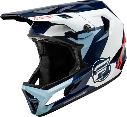 Fly Racing Rayce Full-Face Mountain Bike/BMX Helmet – ASTM F1952 DH Certified, CPSC 1203, CE EN1078, Poly-Alloy Shell, TFV Ventilation, Removable Liner-StrideForce Fitness