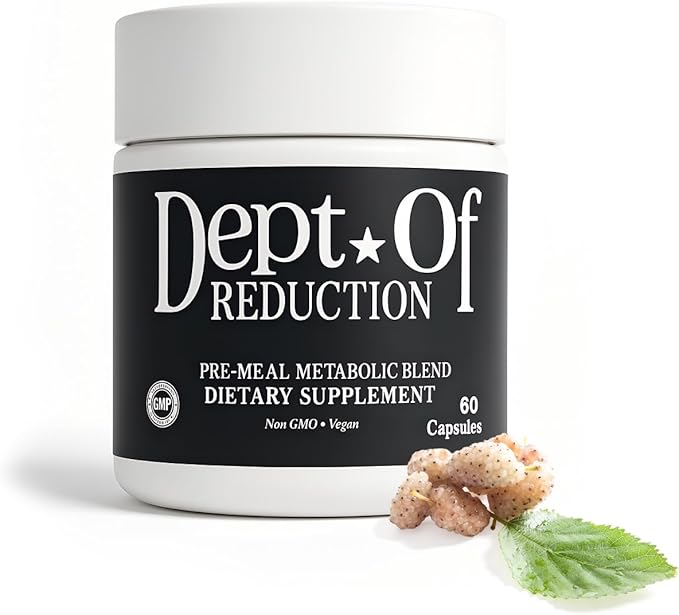 Dept. Of Reduction – White Mulberry Leaf & Cinnamon – Supports Healthy Carbohydrate Metabolism, Digestive Balance & Post-Meal Energy – 60 Vegan Capsules - Department of-StrideForce Fitness