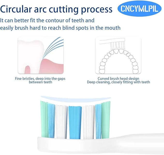 Replacement Toothbrush Heads for Philips Sonicare Replacement Heads, Electric Replacement Brush Head Compatible with Phillips Sonicare Electric Toothbrush, 10 Pack