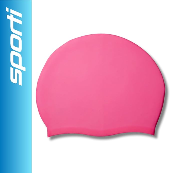 Sporti Silicone Swim Cap for Kids, Unisex Youth Swimming Cap, Protection Bathing Caps for Your Children, Aged 2-10-StrideForce Fitness