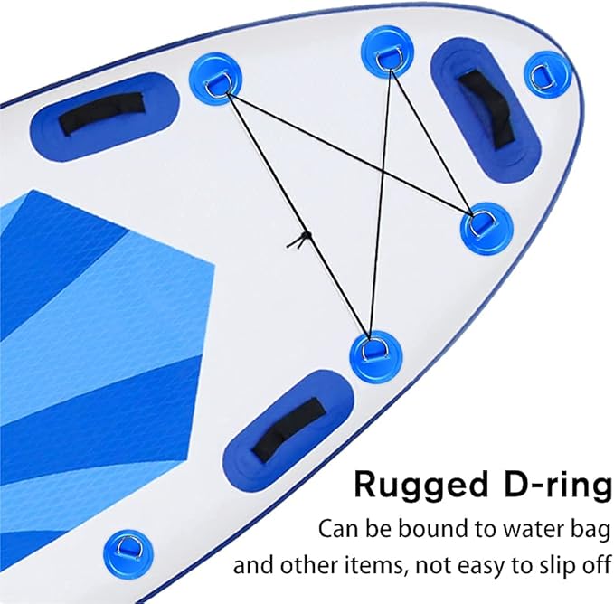 TOBWOLF 6 Pack Stainless Steel D-Ring Patch for Inflatable Boat Kayak Dinghy SUP, D-Ring PVC Patch Stand-Up Paddleboard Canoe Rafting Accessories, NO Glue Included-StrideForce Fitness