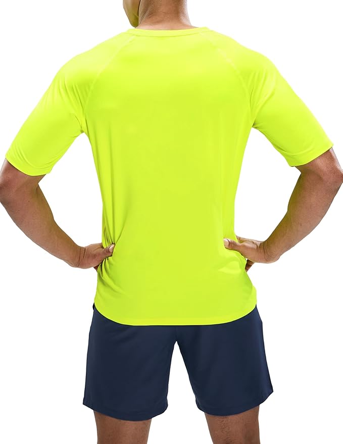 MIER Men's Dry Fit Workout T-Shirts Athletic Running Tee Short Sleeve Crew Neck Gym Tops, Polyester, Moisture Wicking-StrideForce Fitness