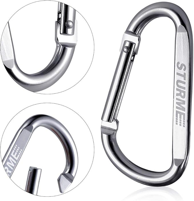 STURME 12pcs Carabiner Clip 3" Small Durable Carabiner Keychain Carabeaner Hooks-StrideForce Fitness