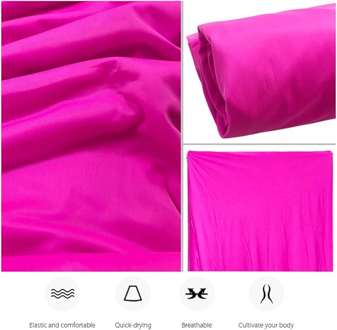 Aerial Yoga Hammock L:5M W:2.8M 5.5 Yards Aerial Pilates Silk Yoga Swing Set with 2000 Ibs Load Include Daisy Chain, Pose Guide-StrideForce Fitness