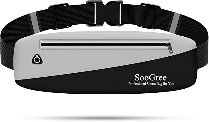 Slim Fanny Packs for Women Men,Waterproof Waist Pack with Reflective Strip Adjustable Strap,Running Belt for Sports Workout Cycling Hiking, Casual Hands-Free Wallets Phone Bag (Style 7)-StrideForce Fitness