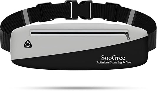 Slim Fanny Packs for Women Men,Waterproof Waist Pack with Reflective Strip Adjustable Strap,Running Belt for Sports Workout Cycling Hiking, Casual Hands-Free Wallets Phone Bag (Style 7)-StrideForce Fitness