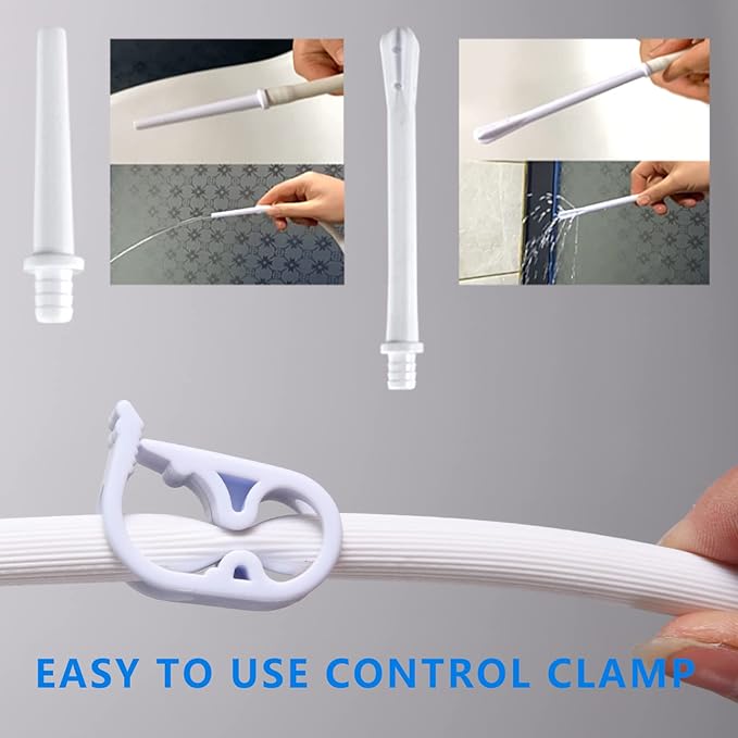 2 L Home Enema Bag Kit with 2 Enema Tips,60 inch Long Silicone Hose, Controlable Water Flow Valve, Hot-Water Bottle for Colon Cleansing Enemas（Blue）-StrideForce Fitness