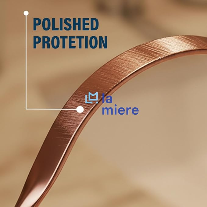 Pure Rose Gold Tongue Scraper for Adults - Oral Care & Hygiene Natural Tongue Cleaner for Fresher Breath - Tongue Scraper (2 Piece/Pack)