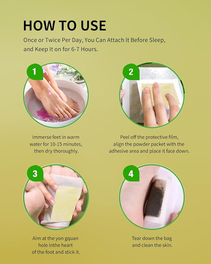 50 Packs Ginger Foot Pads, Natural Cleansing, Promoting Sleeping, Suitable for Daily Relaxation Foot Paches-StrideForce Fitness