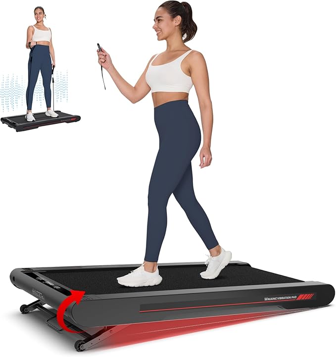 Sperax Walking Vibration Pad with APP, 3 in 1 Under Desk Treadmill, 2.5HP Low Noise Walking Treadmill Pad with Remote Control,Portable Treadmills for Home Office-StrideForce Fitness