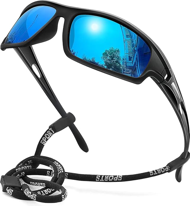 Polarized Sports Sunglasses for Men 100% UV Protection Wrap Around Unbreakable Sun Glasses for Fishing Driving-StrideForce Fitness